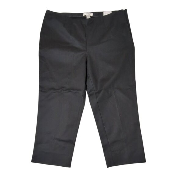 Chicos Slimming Capri Pants Womens Size 3 US 16 XL Smooth Stretch Crop Black - Picture 1 of 10